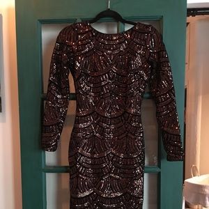 Dress the population sequin dress